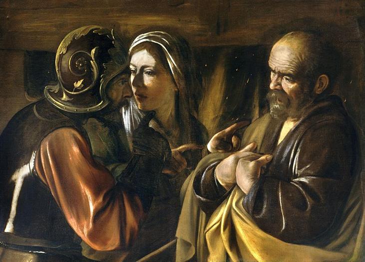 Ficheiro:The Denial of Saint Peter-Caravaggio (1610).jpg