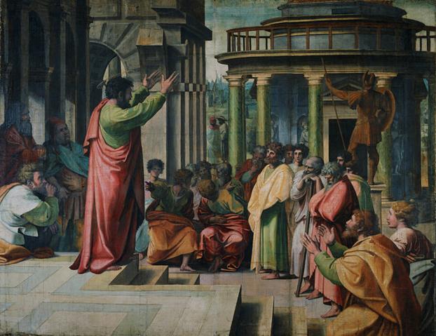 V&A_-_Raphael,_St_Paul_Preaching_in_Athens_(1515)