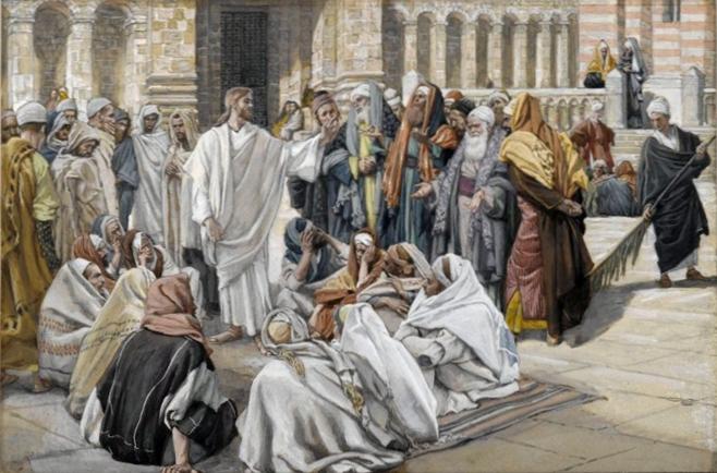 Ficheiro:Brooklyn Museum - The Pharisees Question Jesus (Les pharisiens questionnent Jésus) - James Tissot.jpg