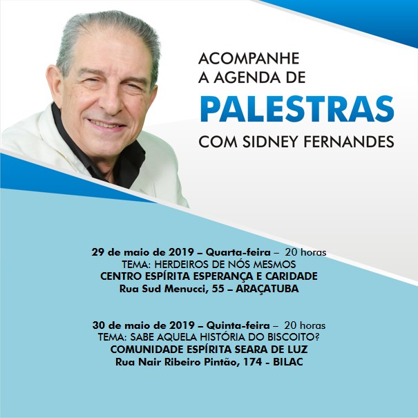 AGENDA PALESTRAS SIDNEY - ARAATUBA 29 E 30-5-19 - atualizado