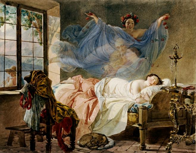 https://upload.wikimedia.org/wikipedia/commons/a/a9/Briullov%2C_Karl_-_A_Dream_of_a_Girl_Before_a_Sunrise.jpg