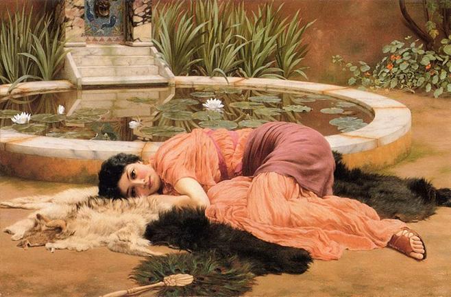 File: John William Godward - Dolce Far Niente (1904). Jpg