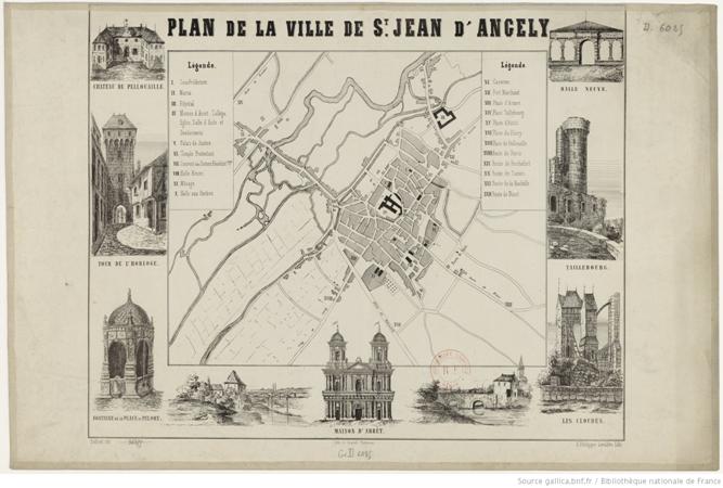 Mapa da cidade de St-Jean d'Angely / Dolivet, del
