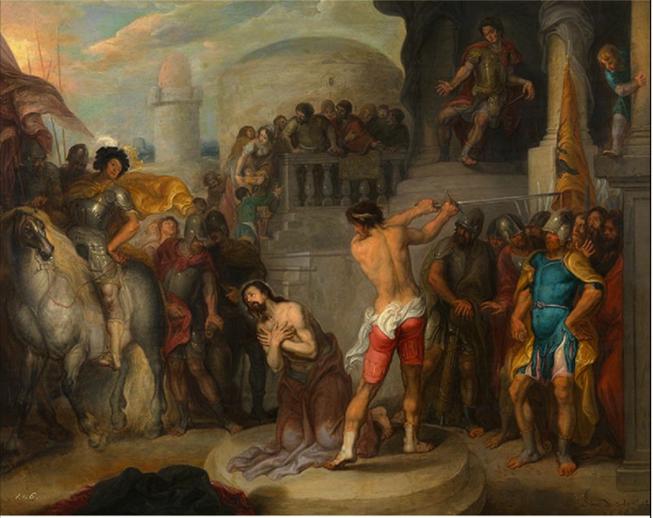 Arquivo: Simon de Vos - The Beheading of St. Paul.png