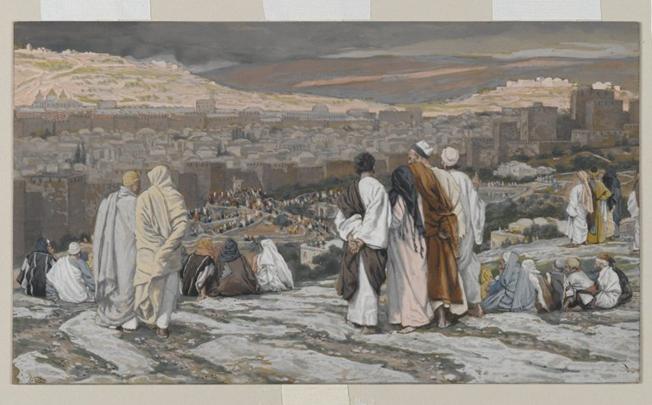 File:Brooklyn Museum - The Disciples Having Left Their Hiding Place Watch from Afar in Agony - James Tissot.jpg