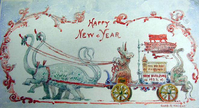 Arquivo: Charles R. Knight New Years's Card.jpg
