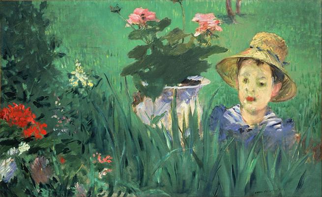 Ficheiro:Édouard Manet - Boy in Flowers (Jacques Hoschedé) - Google Art Project.jpg
