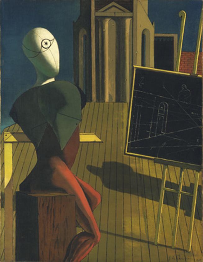 File: Giorgio de Chirico, 1914-15, O Vidente, leo sobre tela, 89,6 x 70,1 cm, Museu de Arte Moderna, Nova York.jpg