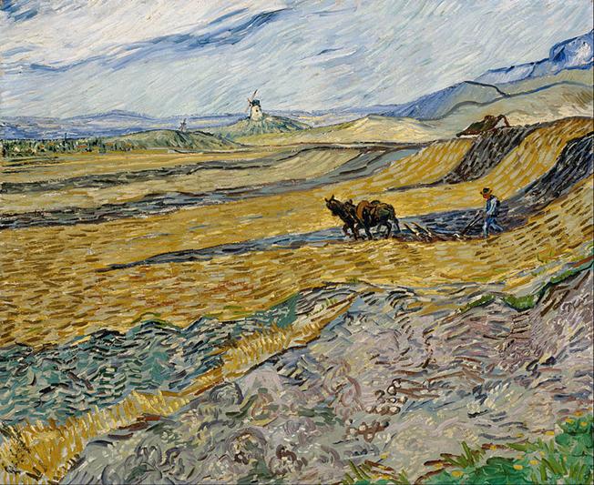 File:Vincent van Gogh - Enclosed Field with Ploughman - Google Art Project.jpg