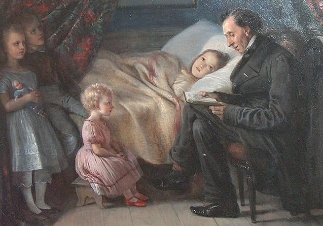 File:H. C. Andersen reading - Elisabeth Jerichau-Baumann.jpg