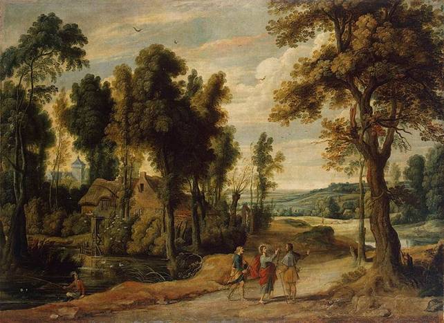 800px-Jan_Wildens_-_Landscape_with_Christ_and_his_Disciples_on_the_Road_to_Emmaus_-_WGA25745