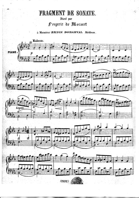 31) Página inicial da Sonata Mediúnica que consta somente na tradução castelhana da Revista de 1859