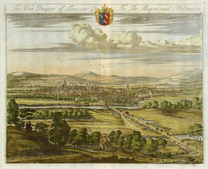 West_prospect_of_Gloucester_by_Kip,_c.1725.
