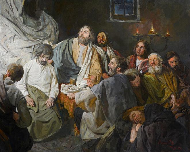 File:Peace be upon you! The Appearance of Christ to the Apostles. A. Mironov.jpg