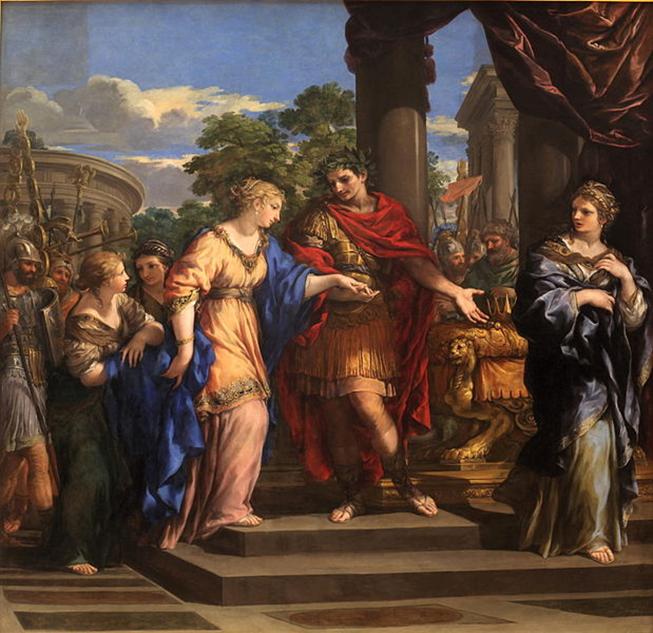 Ficheiro: C�sar dando a Cle�patra o trono do Egito-Pietro de Cortone-MBA Lyon A53-IMG 0355.jpg
