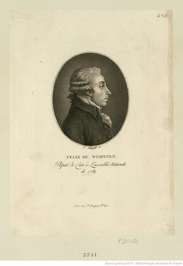 Felix de Wimpffen: deputado por Caen na Assembl�ia Nacional de 1789: [estampe] / F. Bonneville del.