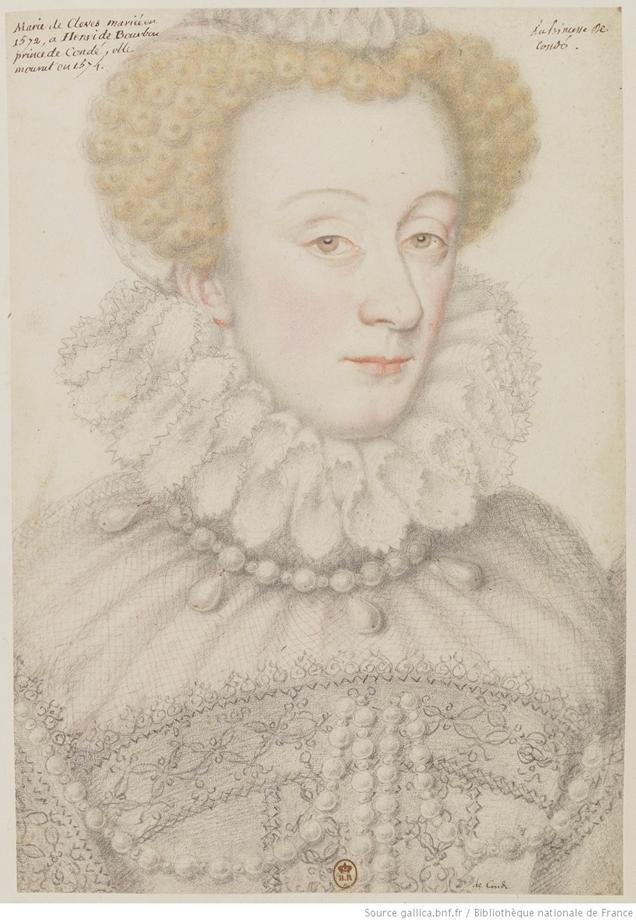 A princesa de Cond� / Marie de Cl�ves, casada em 1572 com Henri de Bourbon, pr�ncipe de Cond�, morreu em 1574: [desenho]