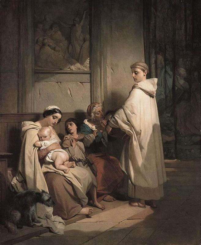 Louis_Gallait_-_Monk_Feeding_the_Poor_-_WGA8437