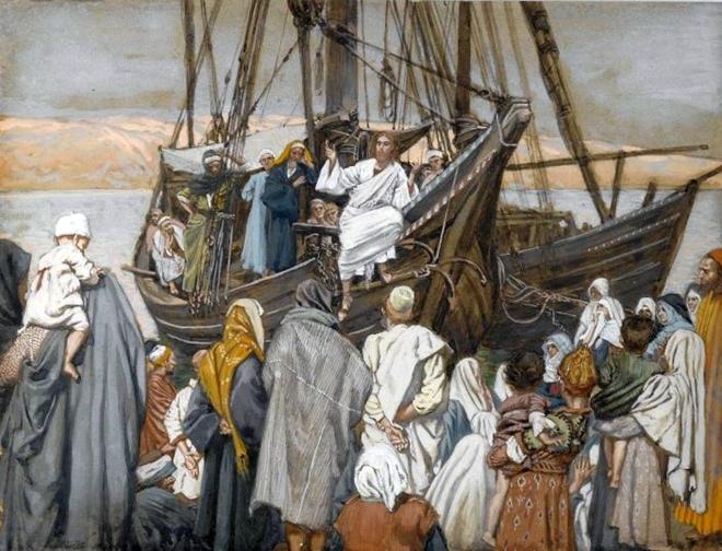 Brooklyn_Museum_-_Jesus_Preaches_in_a_Ship_(J�sus_pr�che_dans_une_barque)_-_James_Tissot_-_overall